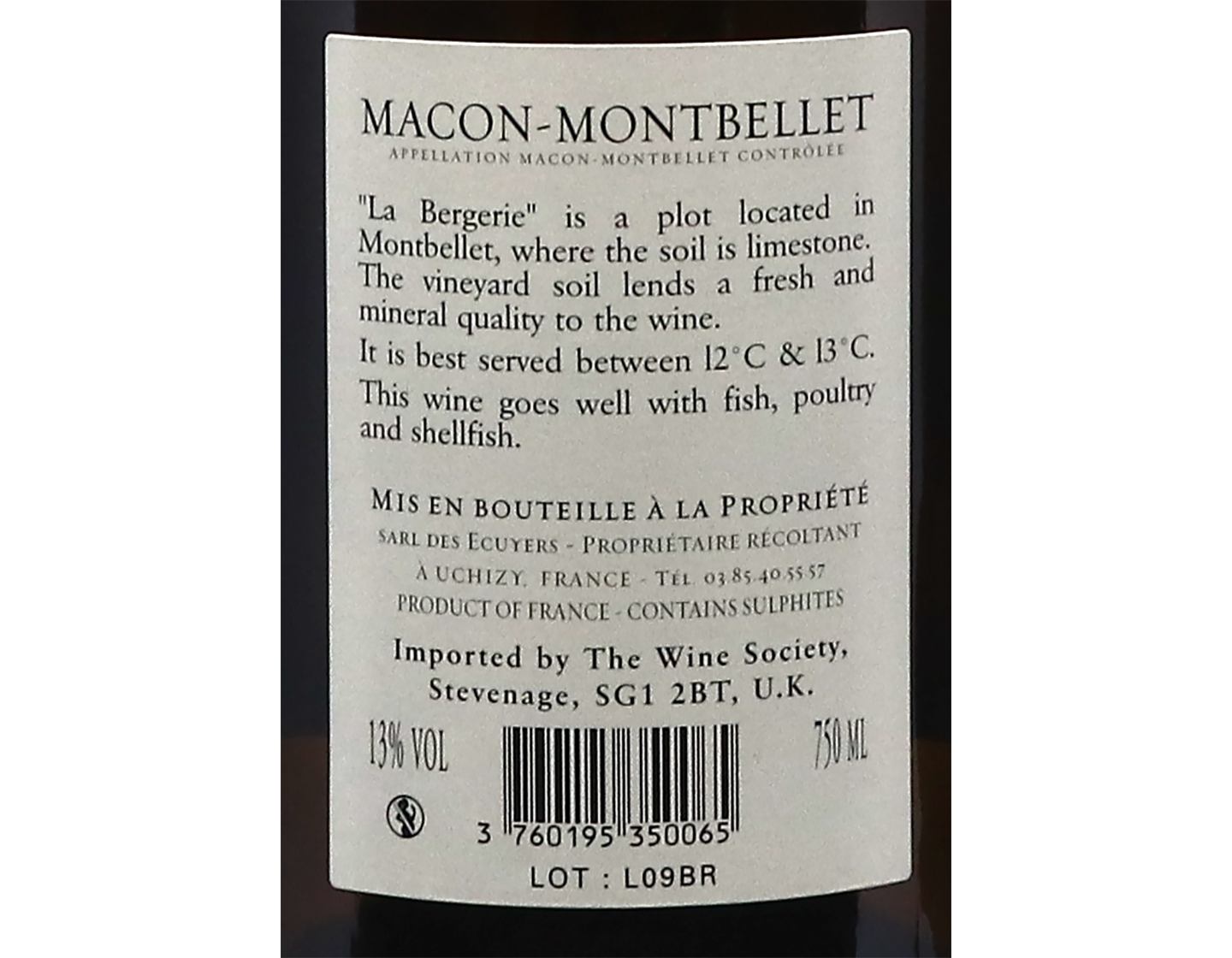 Domaine Mallory et Benjamin Talmard, Mâcon-Montbellet La Bergerie 2023