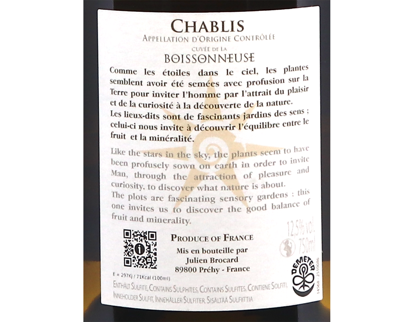 Julien Brocard Chablis Boissonneuse 2023