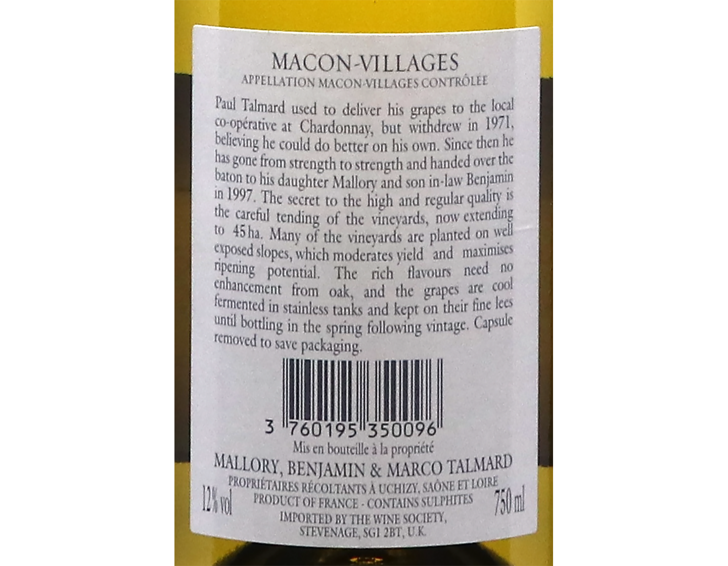 Domaine Mallory et Benjamin Talmard Macon Villages 2024