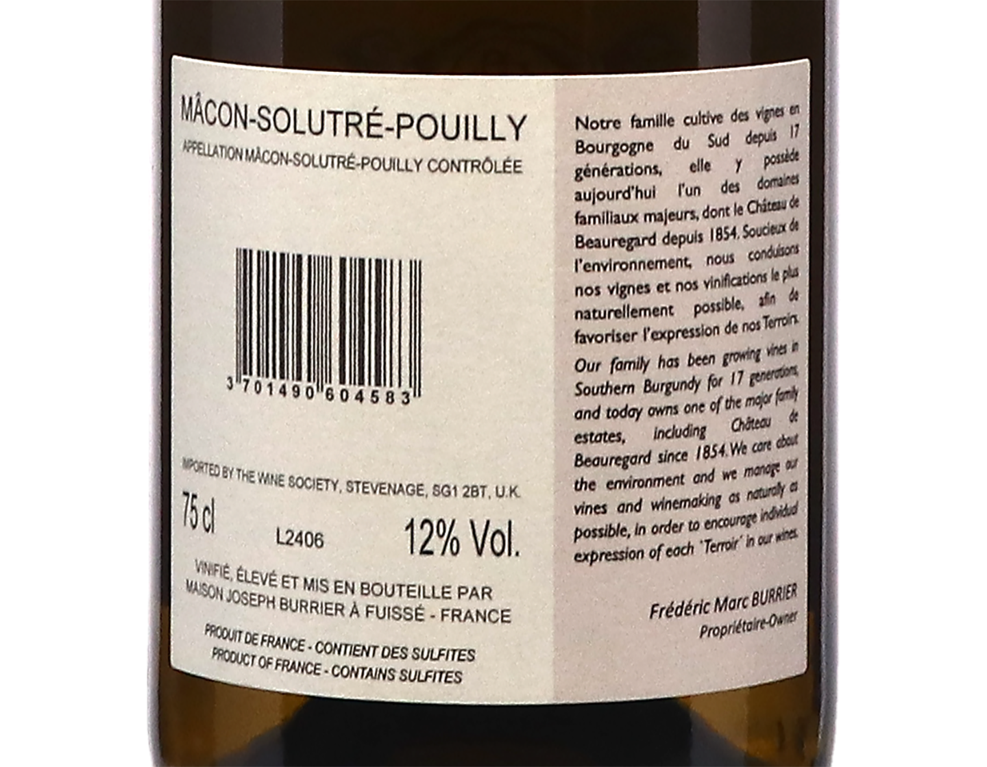 Joseph Burrier Macon Solutre Pouilly 2024