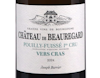 Chateau de Beauregard Pouilly Fuisse Premier Cru Vers Cras 2024 ORGANIC view 2