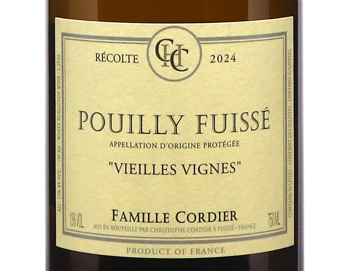 Famille Cordier Pouilly Fuisse Vieilles Vignes 2024 ORGANIC