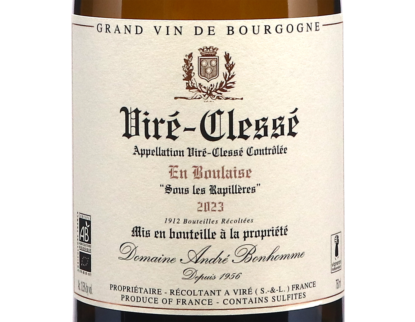 Domaine Bonhomme Vire Clesse En Boulaise 2023