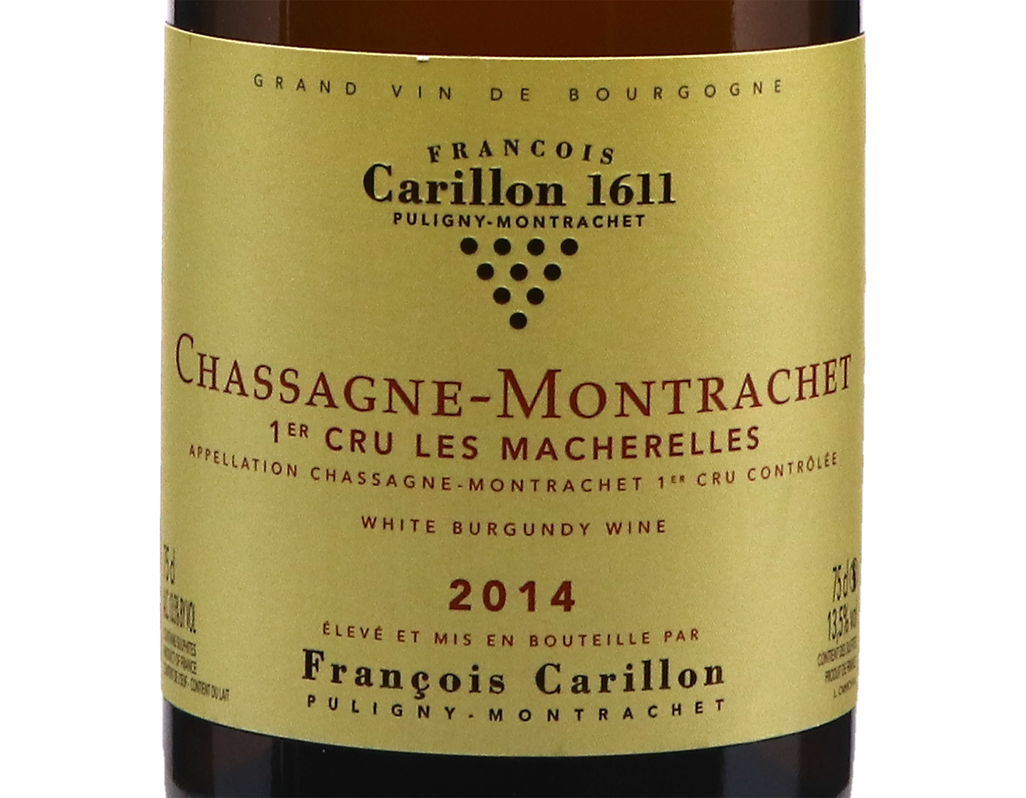 Francois Carillon Chassagne Montrachet PC Macherelles 2014