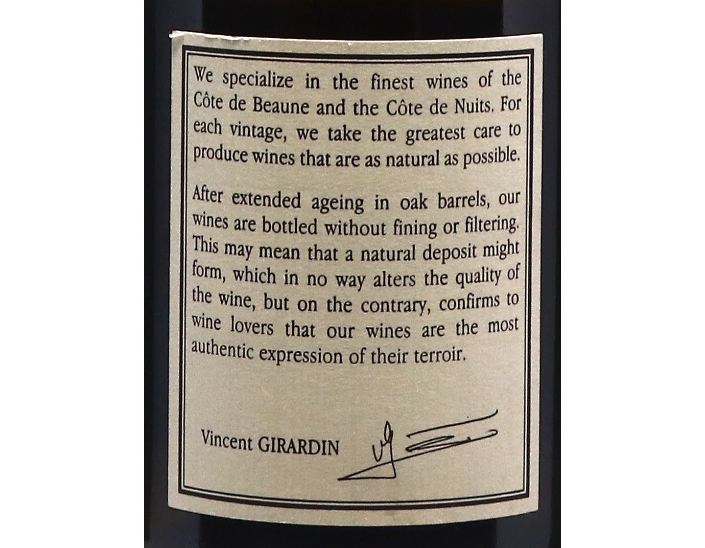 Vincent Girardin Corton Charlemagne GC 2000