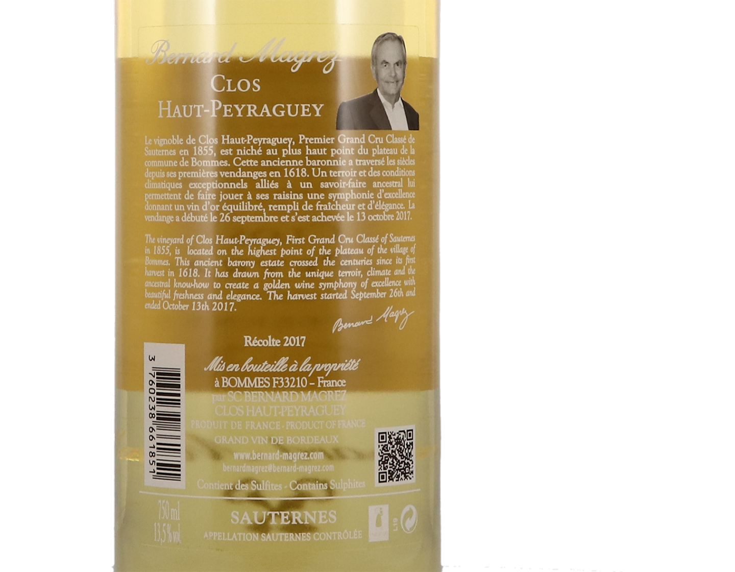 Clos Haut Peyraguey Sauternes 2017