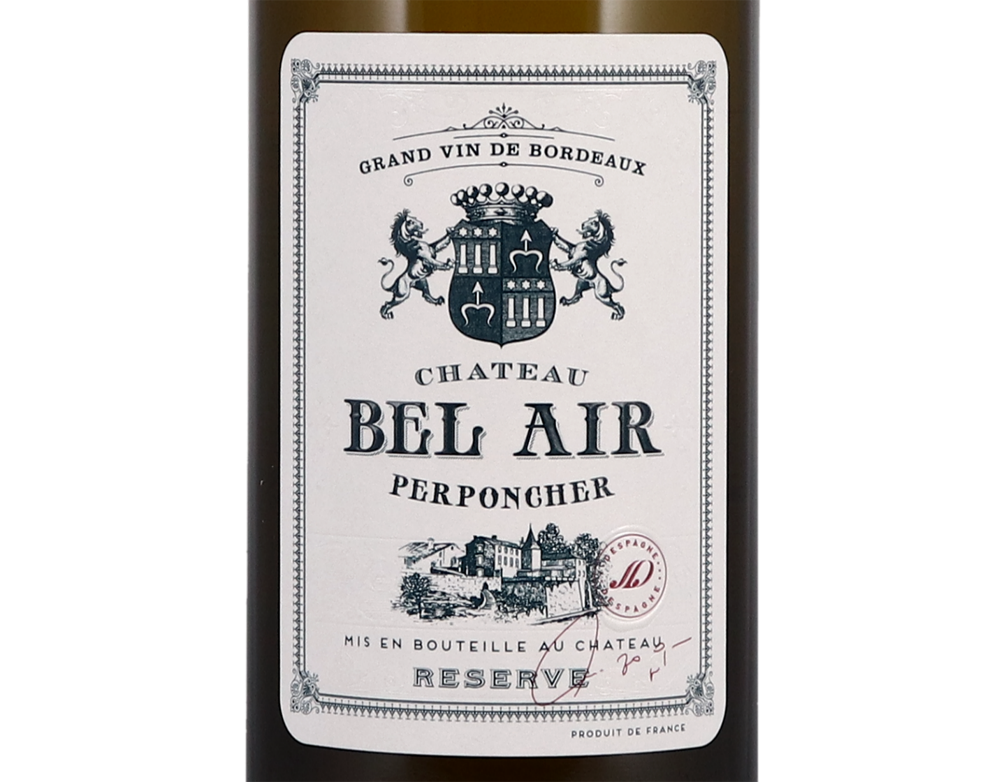 Half bottle of Château Bel Air Perponcher Blanc Réserve Bordeaux 2020