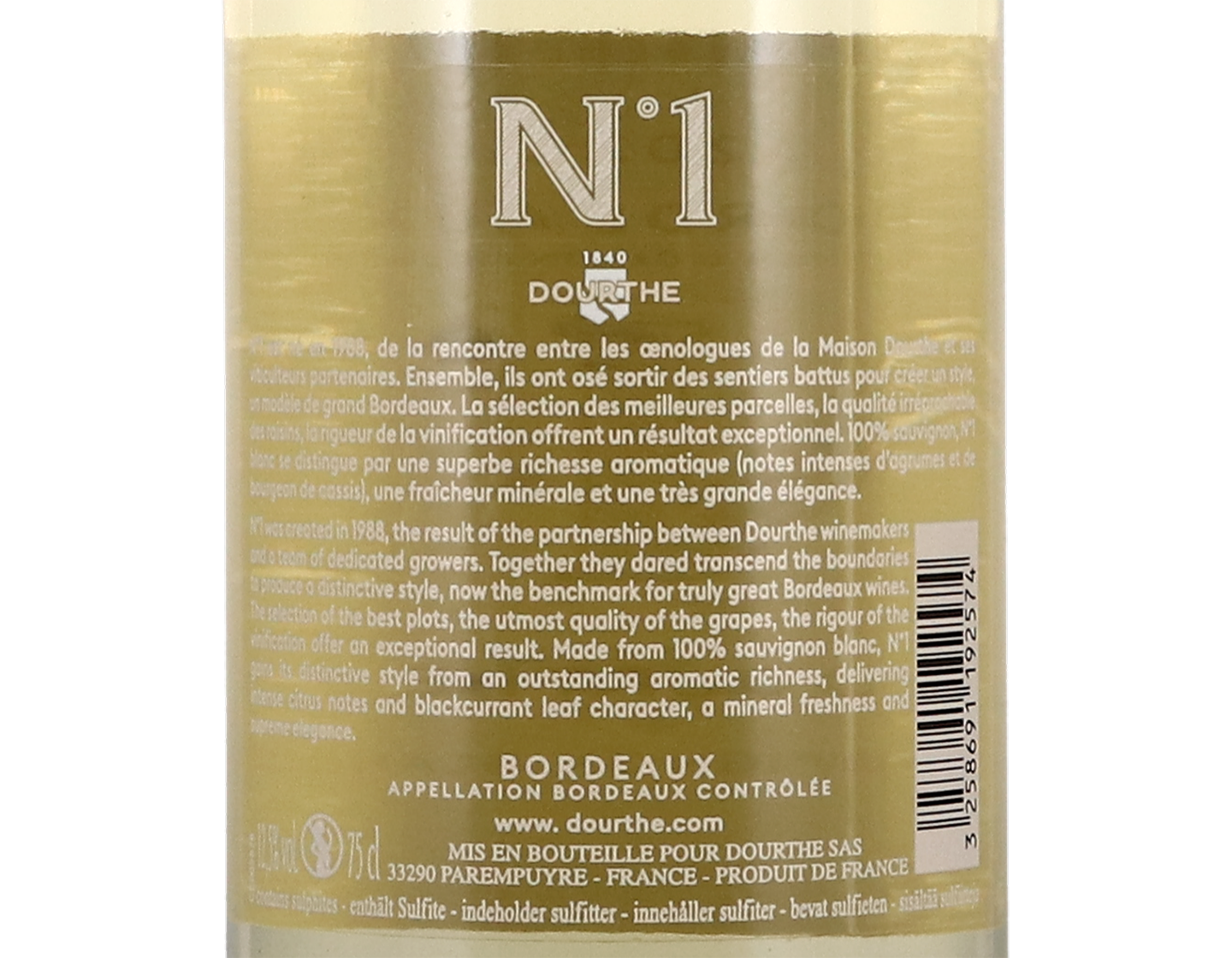Dourthe No 1 Sauvignon Blanc Bordeaux 2020