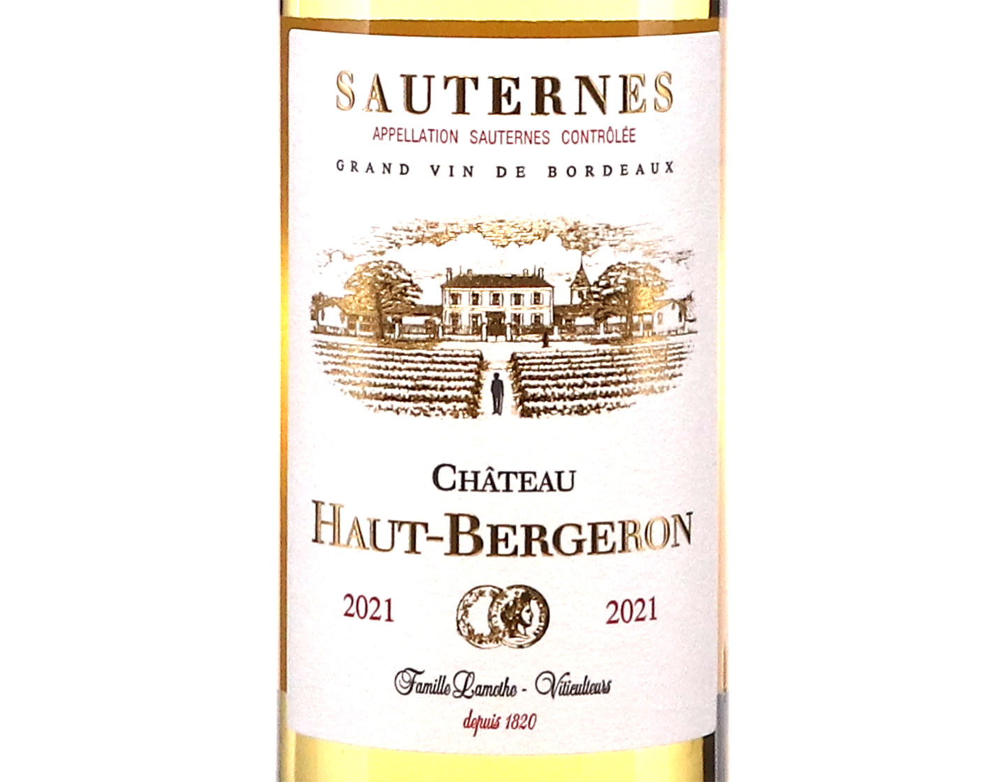Chateau Haut Bergeron Sauternes 2021 Halves