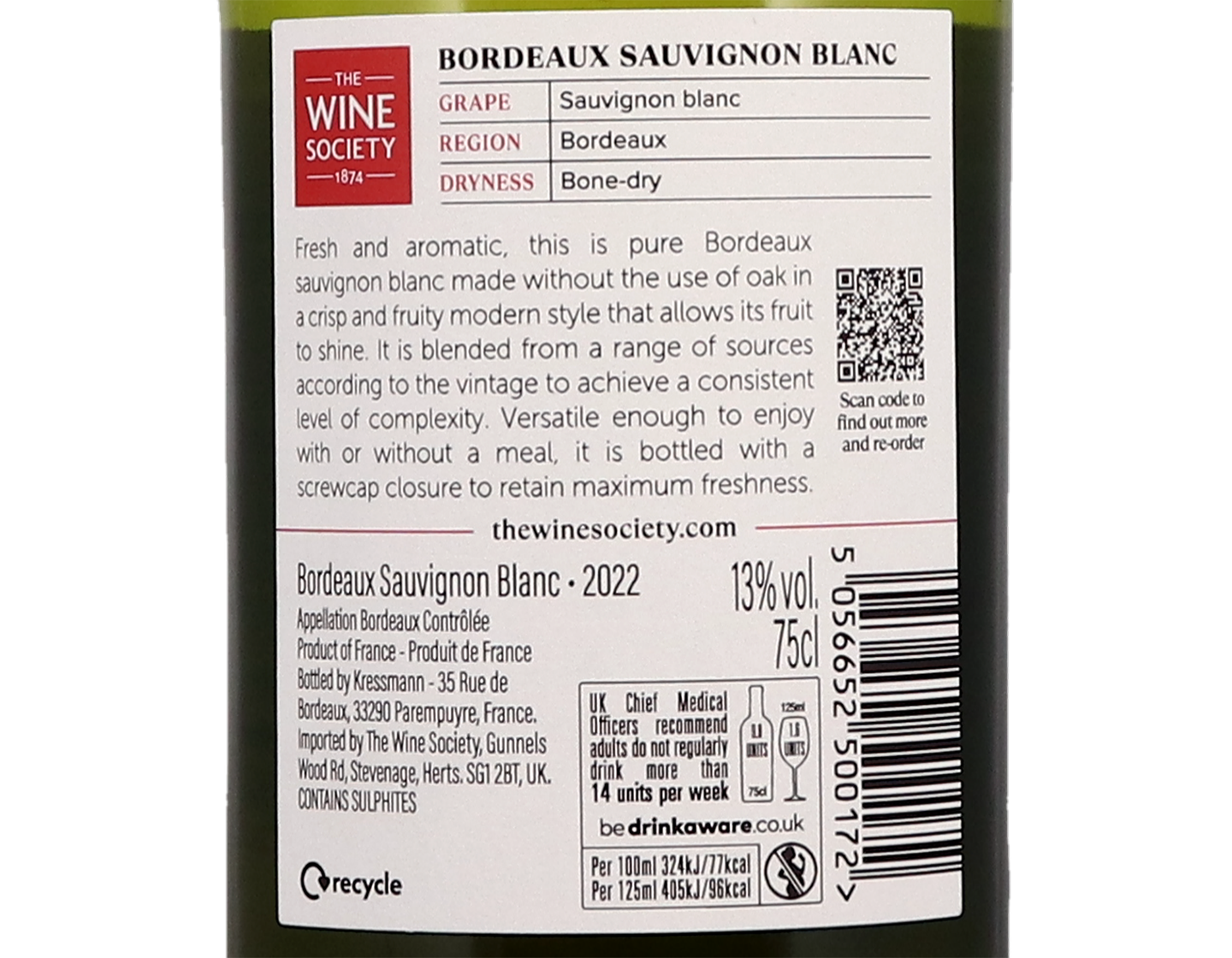 The Society’s Bordeaux Sauvignon 2022