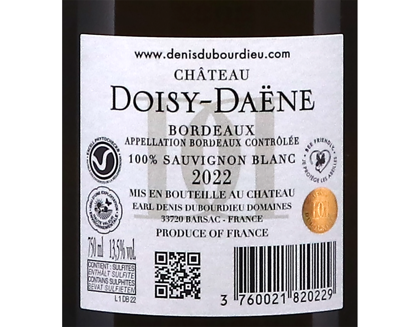 Château Doisy-Daëne Sec, Bordeaux 2022