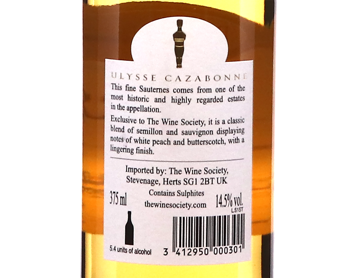 Half bottle of Ulysse Cazabonne Sauternes