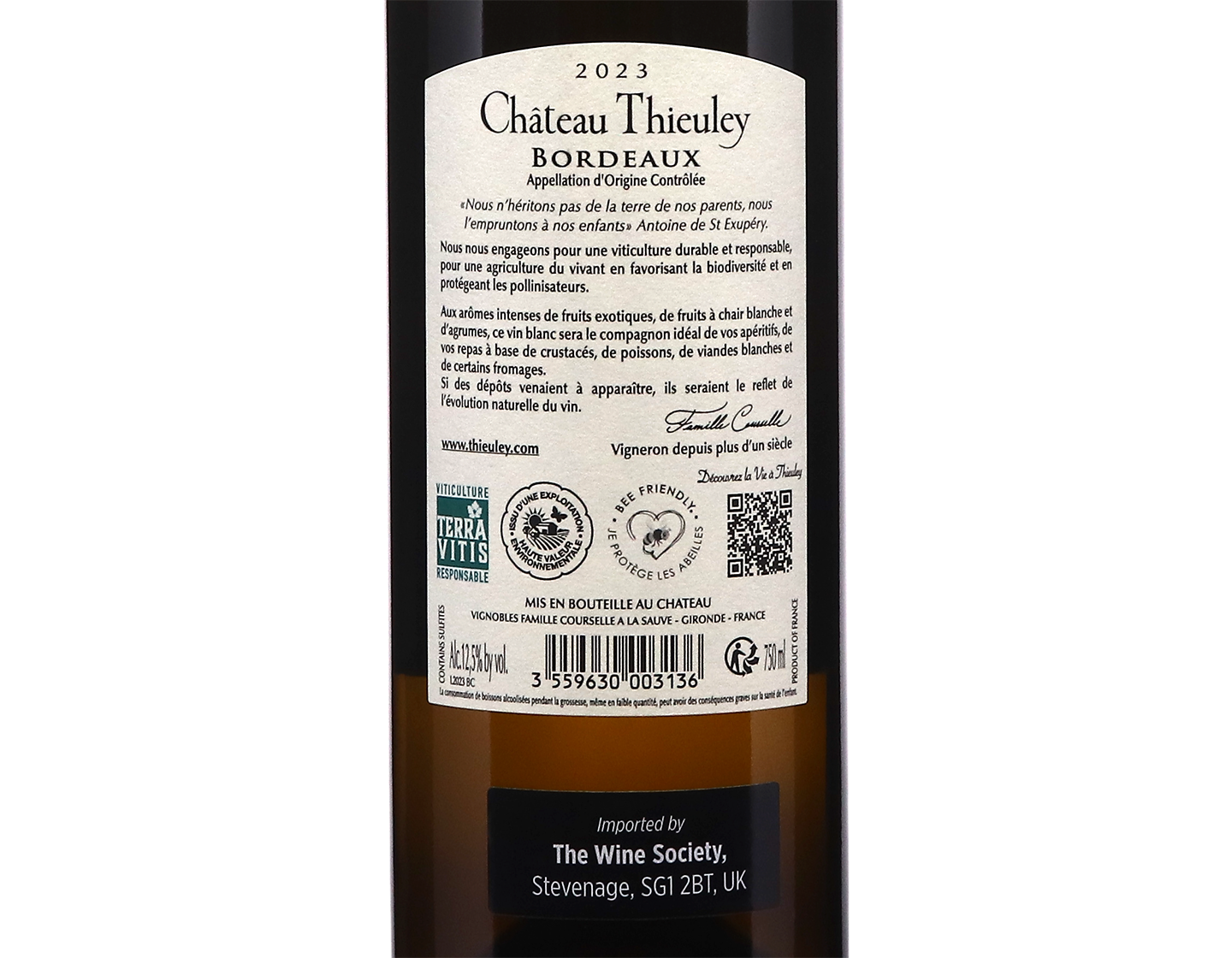 Chateau Thieuley Blanc Bordeaux 2023