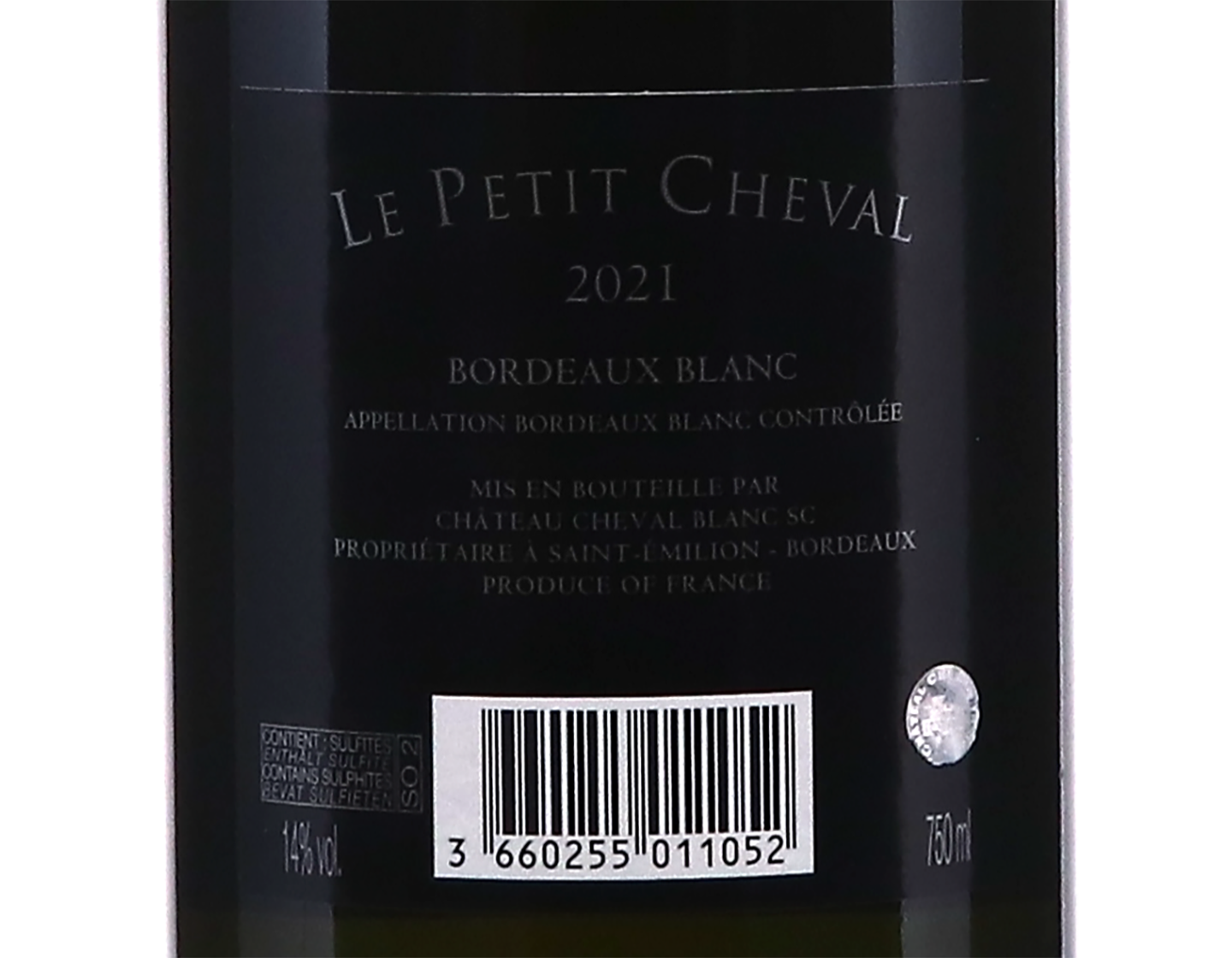 Le Petit Cheval, Blanc, Pessac Leognan 2021