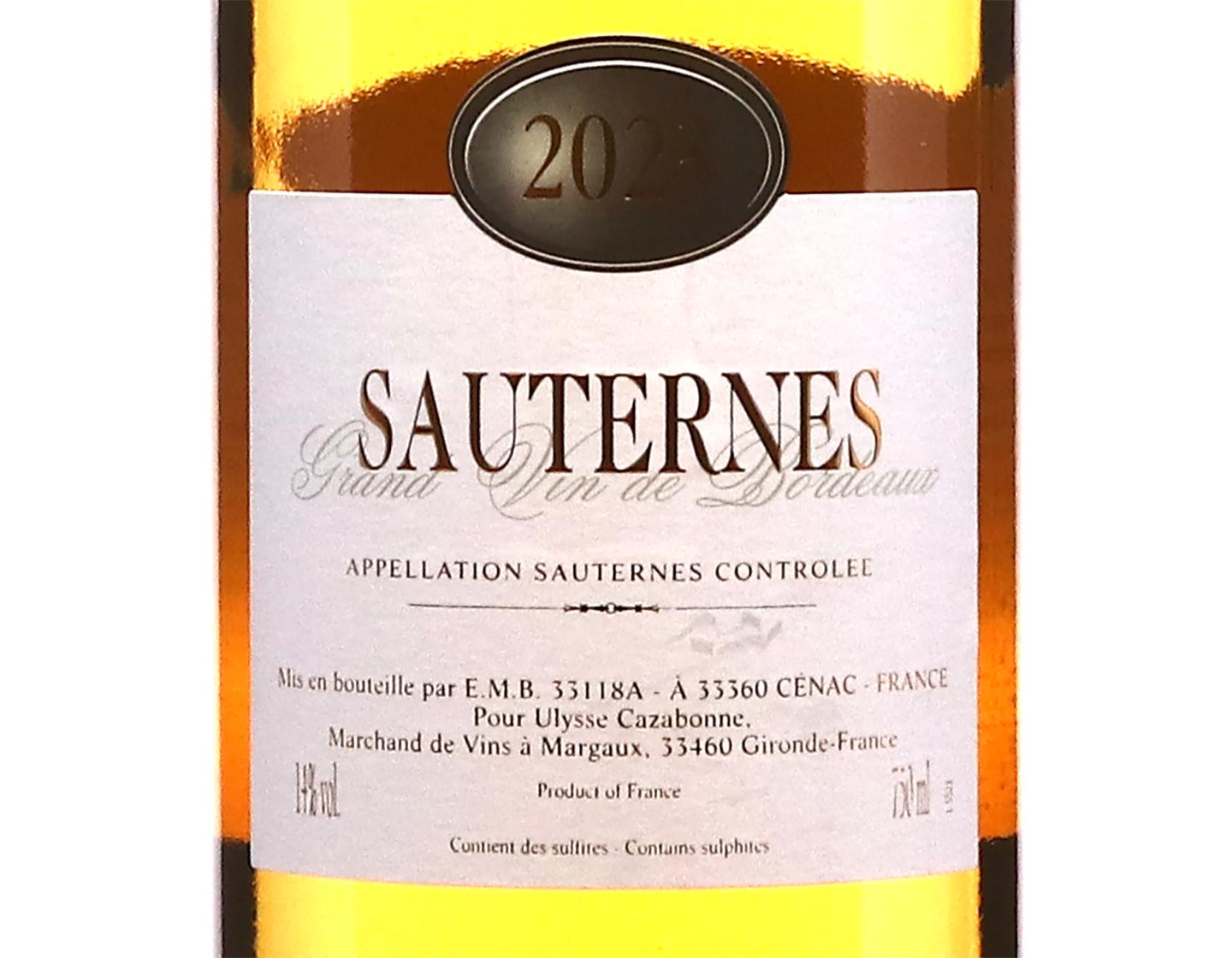 Ulysse Cazabonne Sauternes 2023 (Fourth Release)