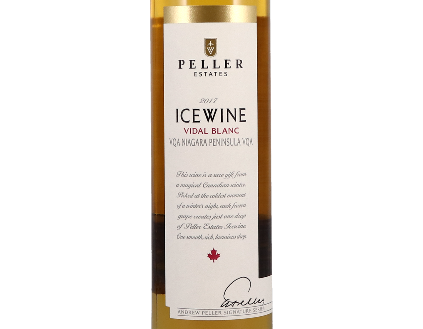 Half bottle of Vidal Ice Wine Signature Series Peller Estates 2016