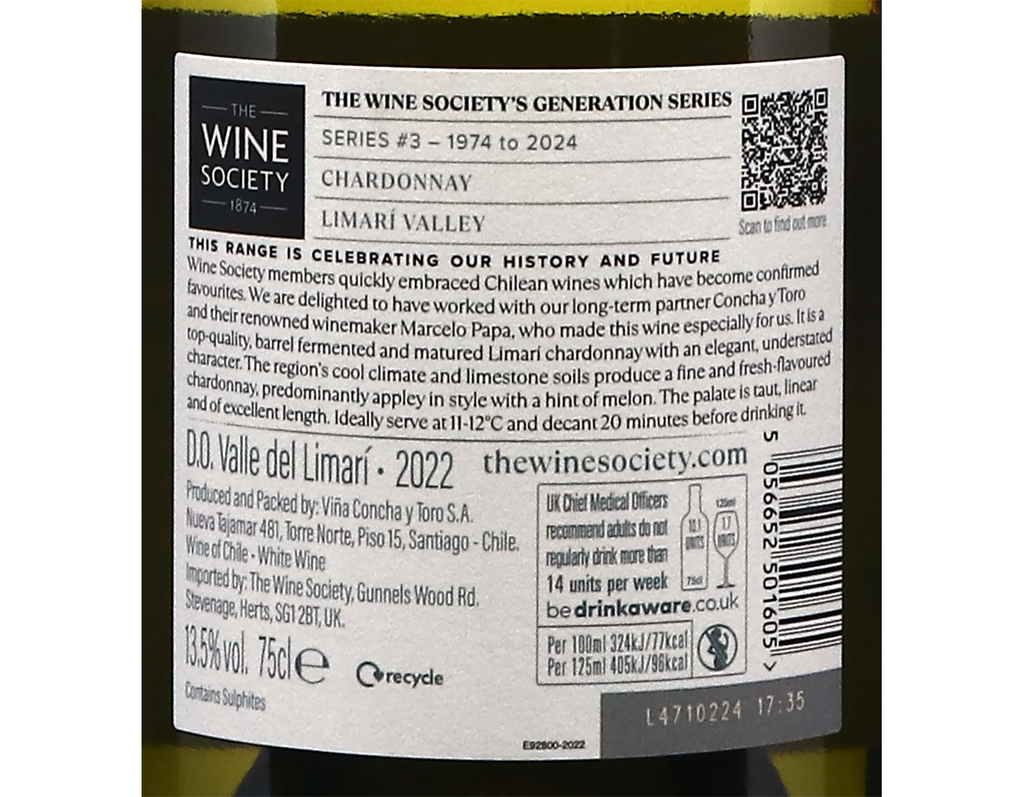 The Wine Society's Generation Series Limari Chardonnay 2022