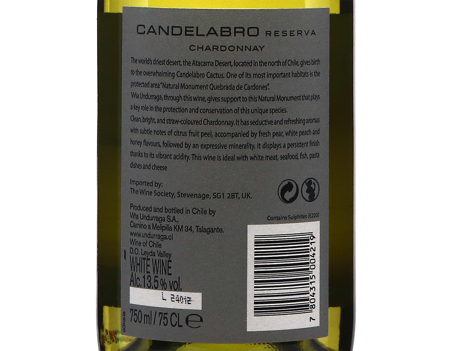 Undurraga Candelabro Chardonnay Leyda Valley 2023