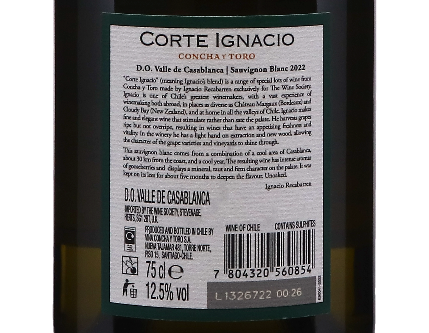 Concha y Toro Corte Ignacio Casablanca Sauvignon Blanc 2022