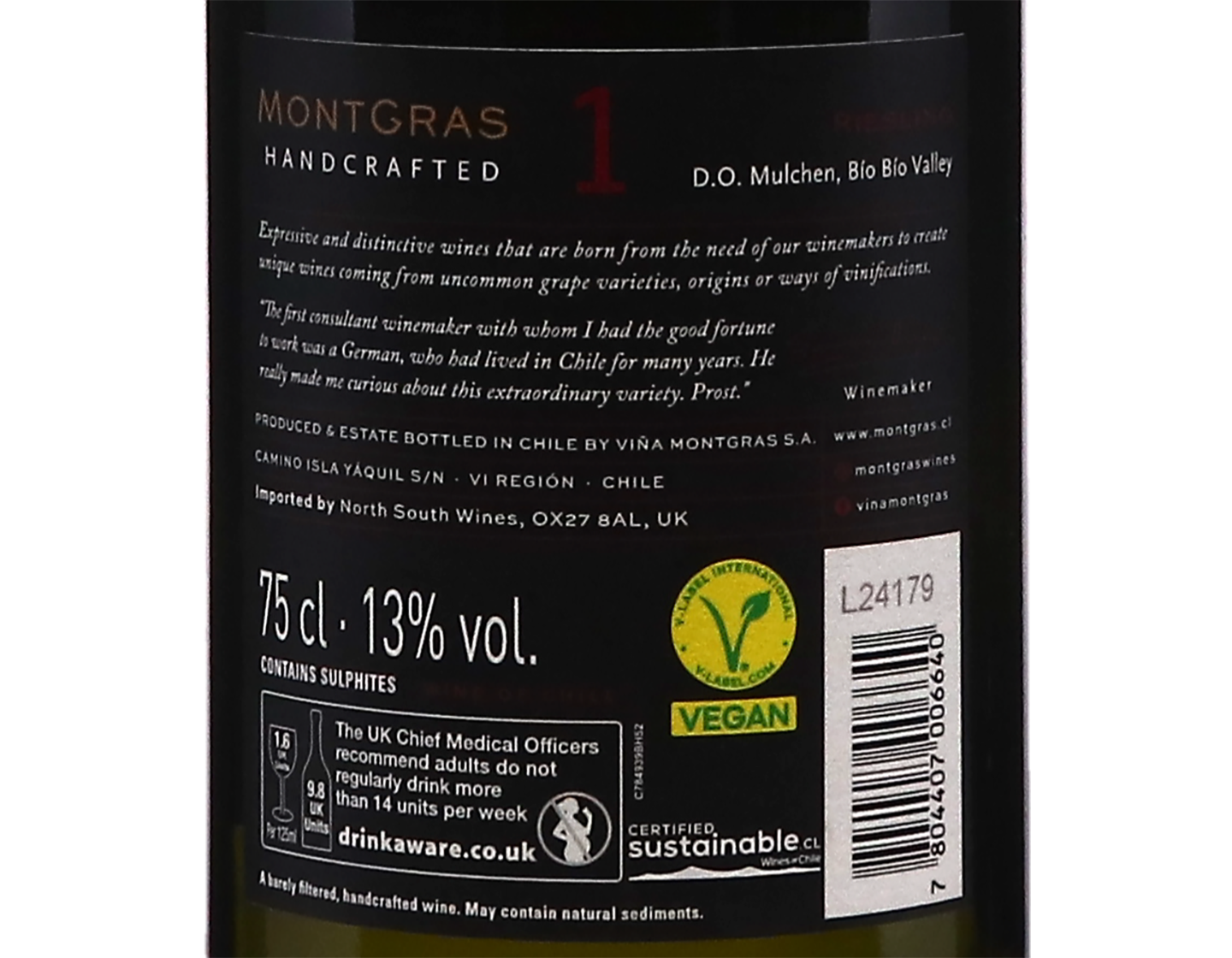Mont Gras Handcrafted Bio Bio Riesling 2020