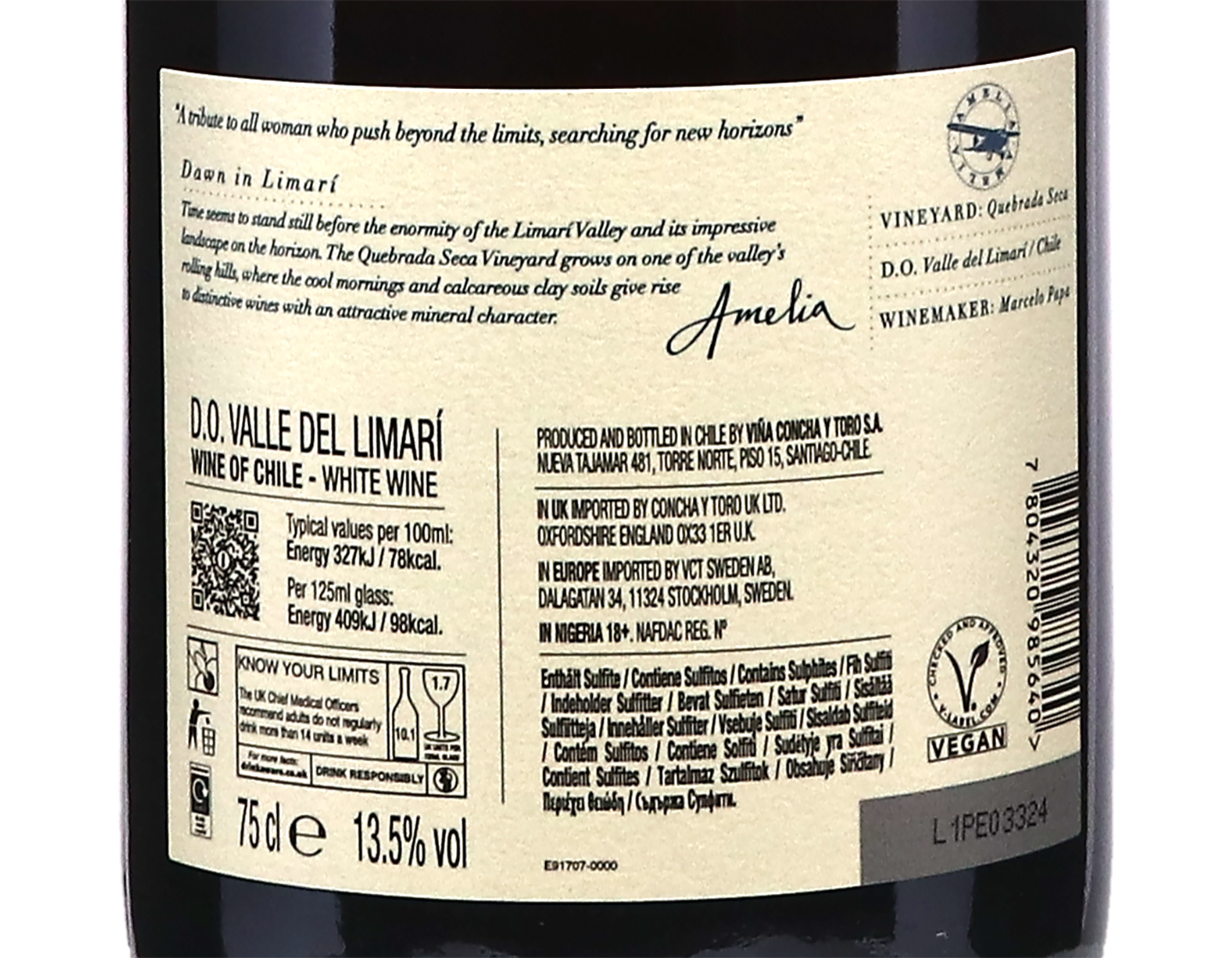 Concha y Toro Amelia Limari Chardonnay 2022
