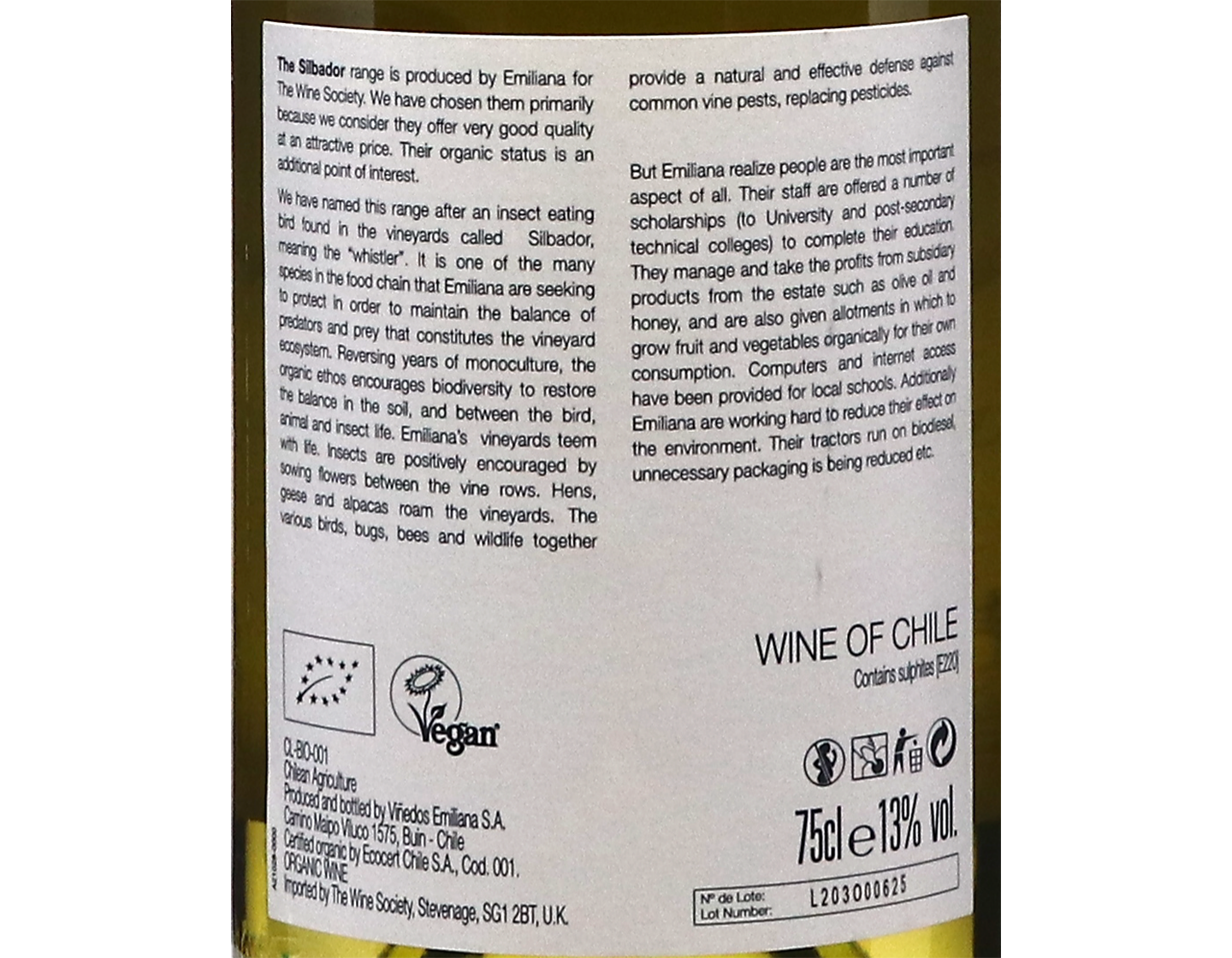 Silbador Chardonnay 2024 ORGANIC