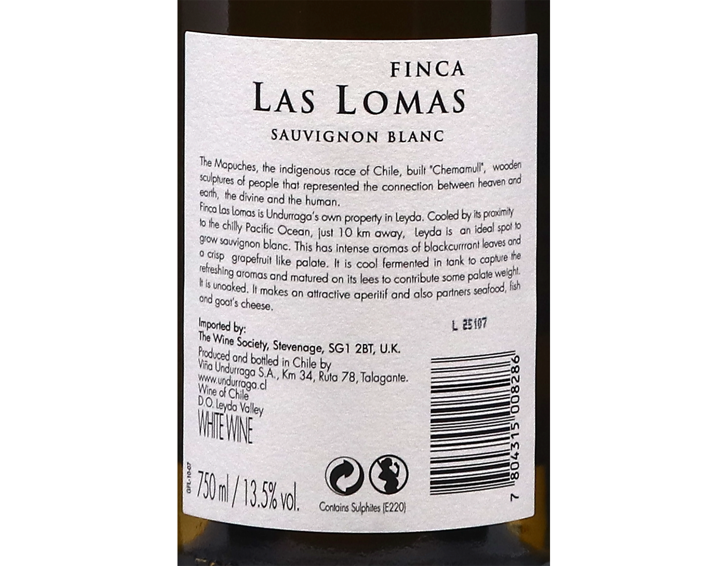 Undurraga Finca Las Lomas Leyda Sauvignon Blanc 2024