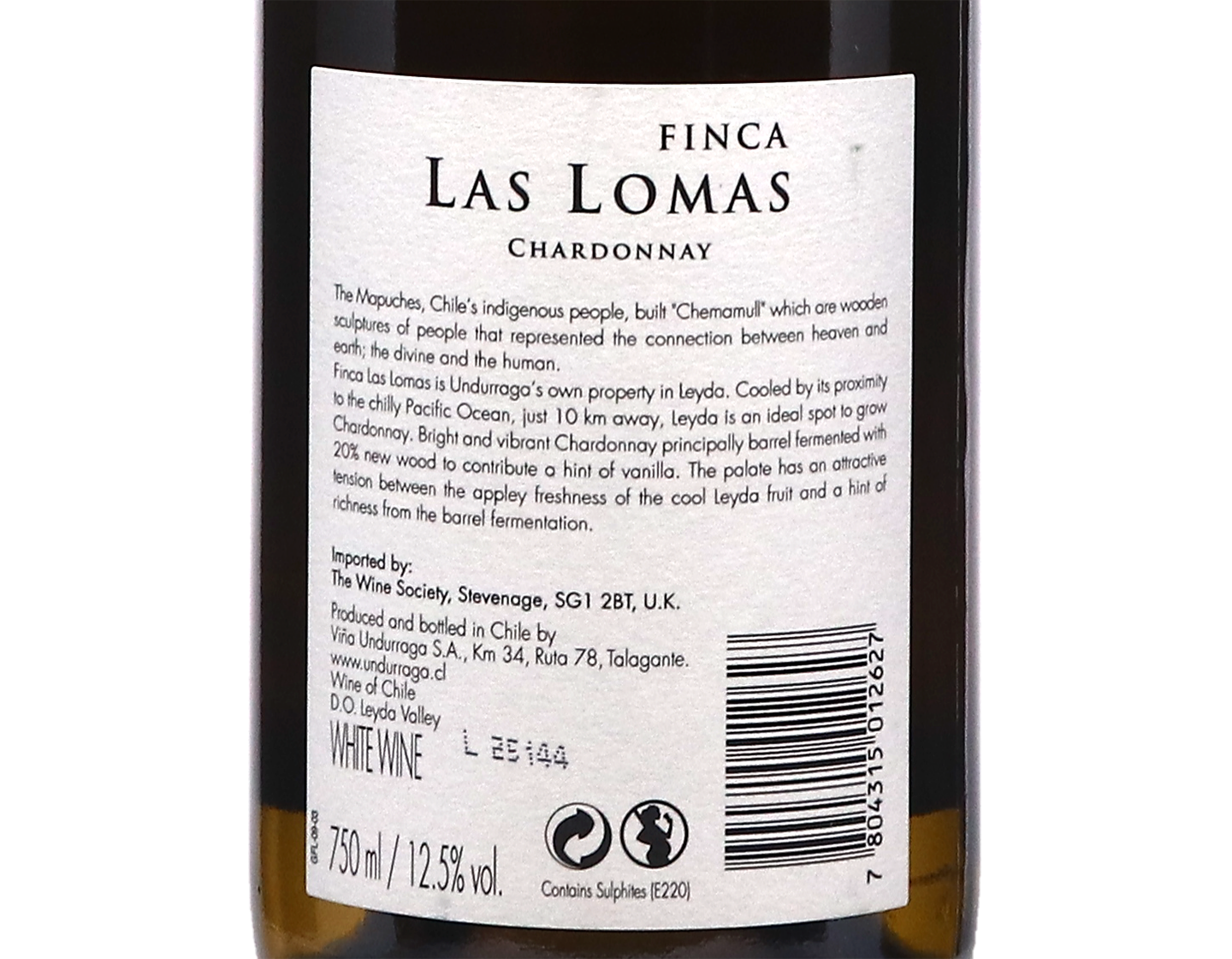 Undurraga Finca Las Lomas Chardonnay Leyda Valley 2023