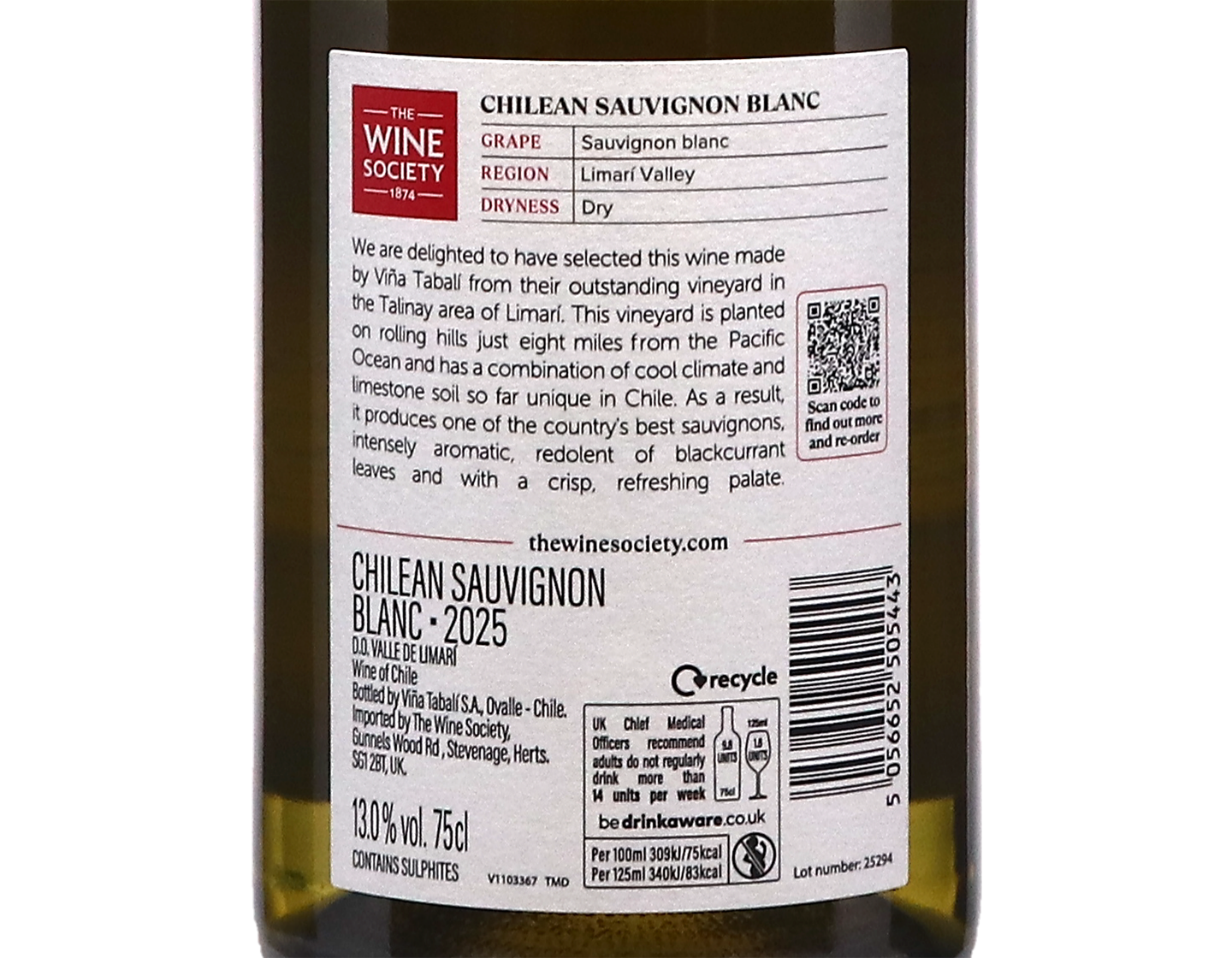 The Society's Chilean Limarí Sauvignon Blanc 2025