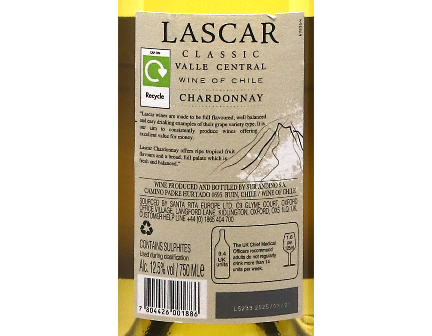 Lascar Classic Valle Central Chardonnay 2025