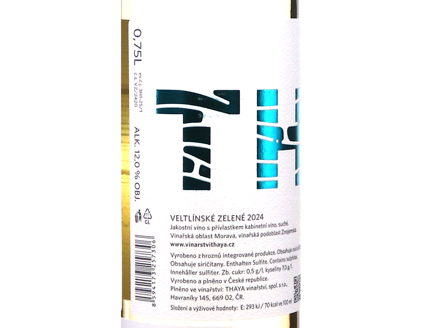 Gruner Veltliner Winery Thaya 2024
