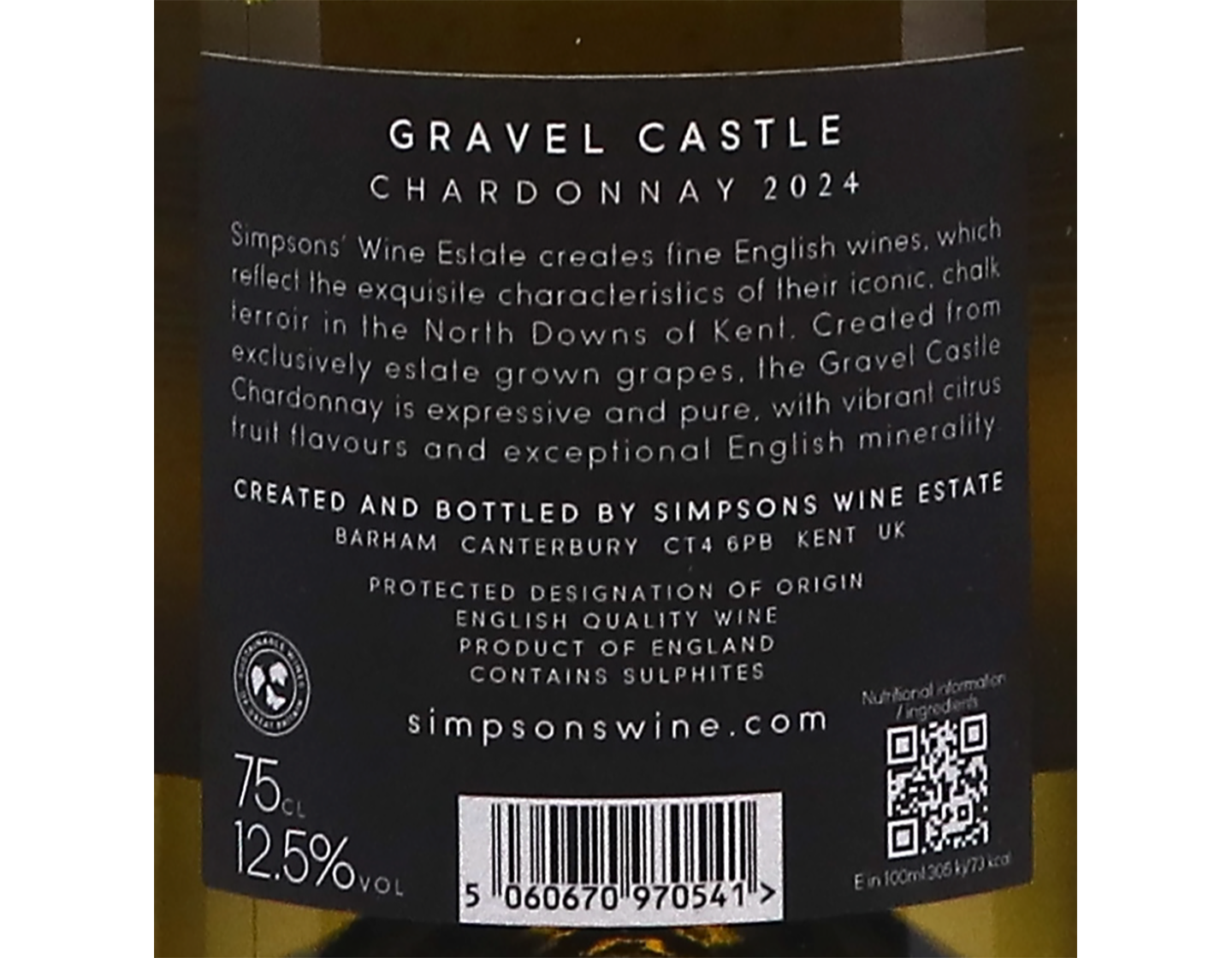 Simpsons Gravel Castle Chardonnay, Kent 2024