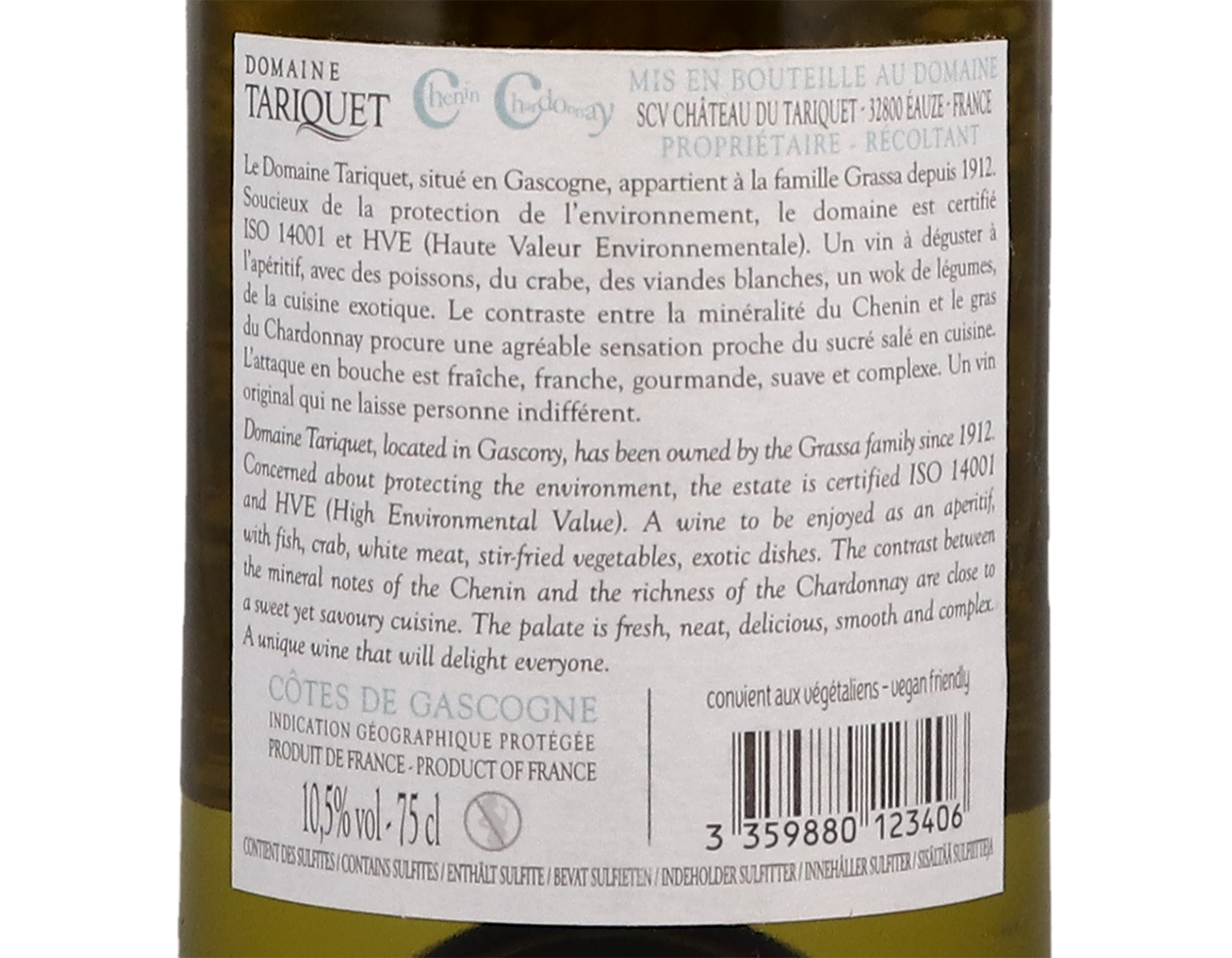 Domaine du Tariquet Cotes de Gascogne Chenin Chardonnay 2020