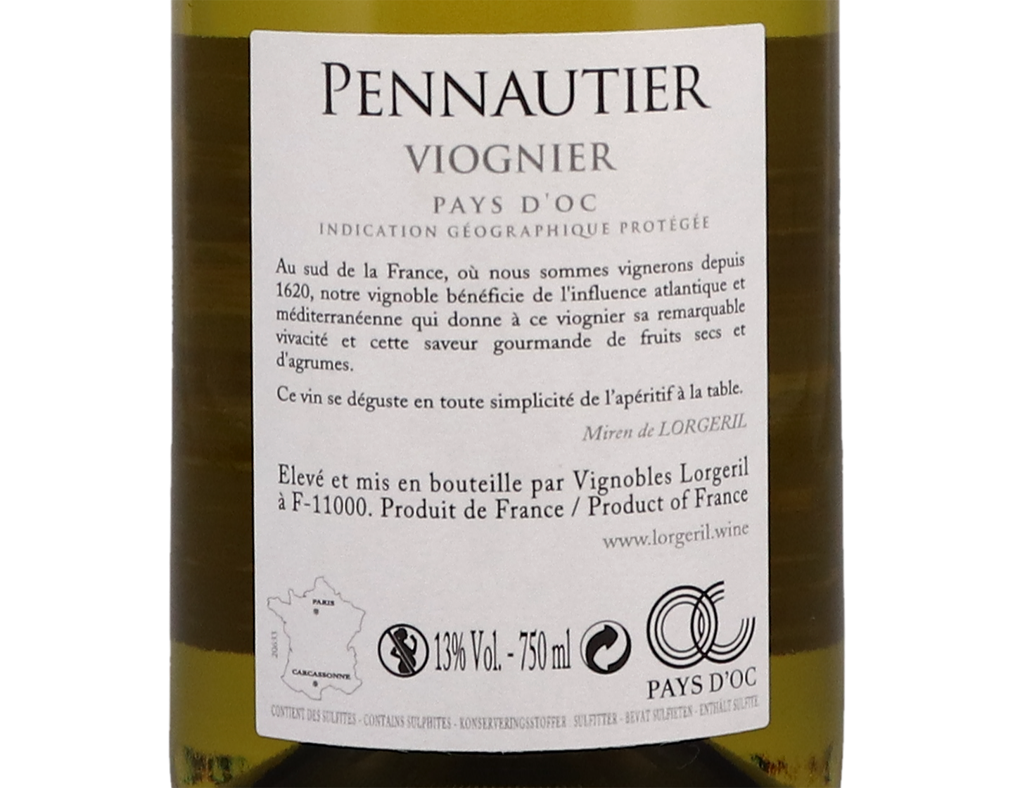 Viognier, Pays d'Oc, Pennautier 2020