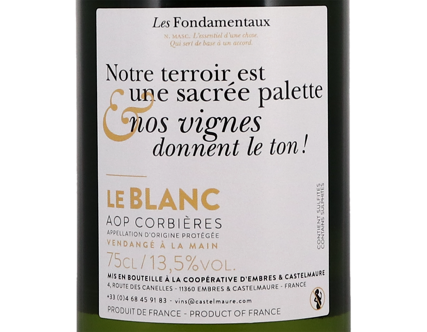 Corbières Blanc Le Blanc Paysan, Castelmaure 2021