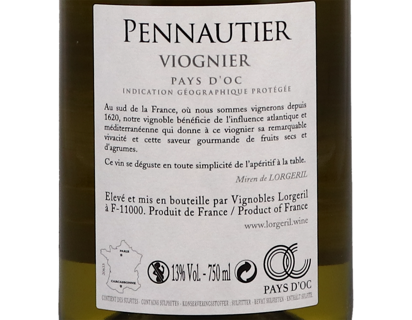 Viognier Pays d Oc Pennautier 2021