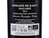 Maccabeu Rancio Sec Domaine de Rancy 2011 50cl ORGANIC view 3
