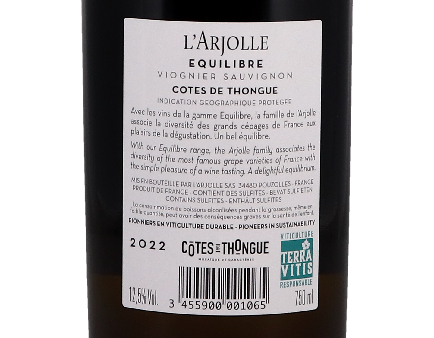 Domaine de l'Arjolle Equilibre Sauvignon Viognier 2022