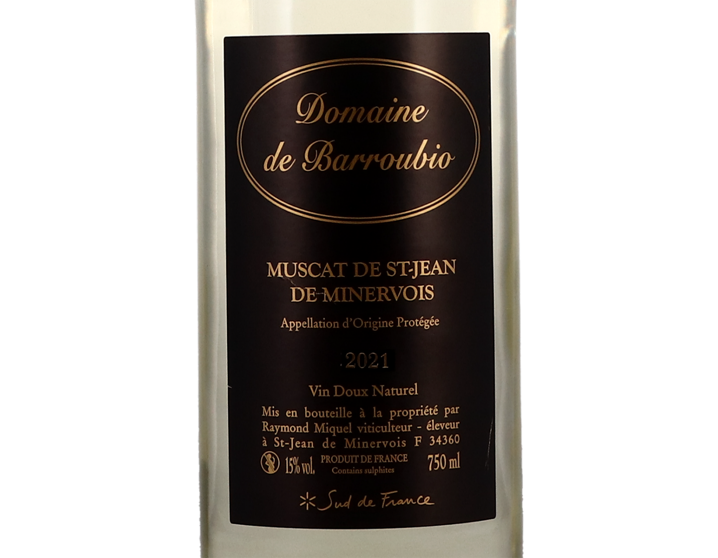 Muscat Saint Jean de Minervois Domaine de Barroubio 2021