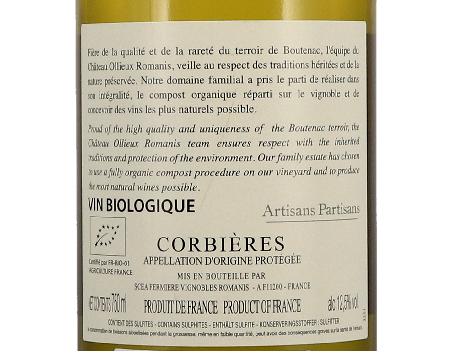 Corbieres Blanc Ch Ollieux Romanis 2022