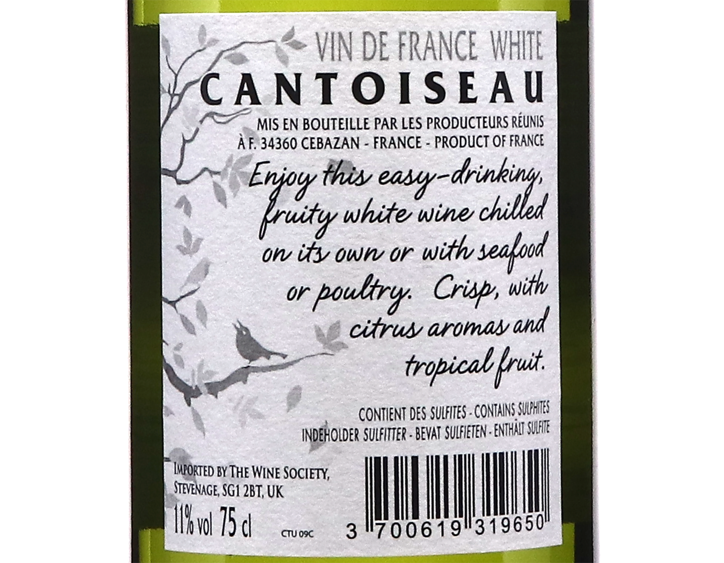 Cantoiseau Blanc Vin de France 2023