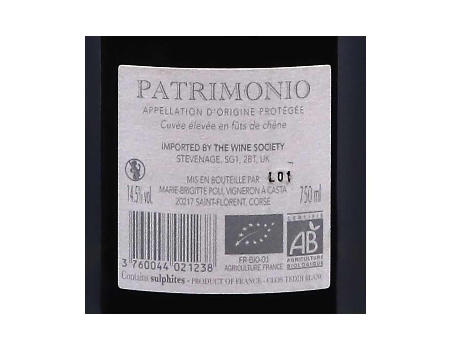 Patrimonio Blanc Grand Cuvee Clos Teddi 2023