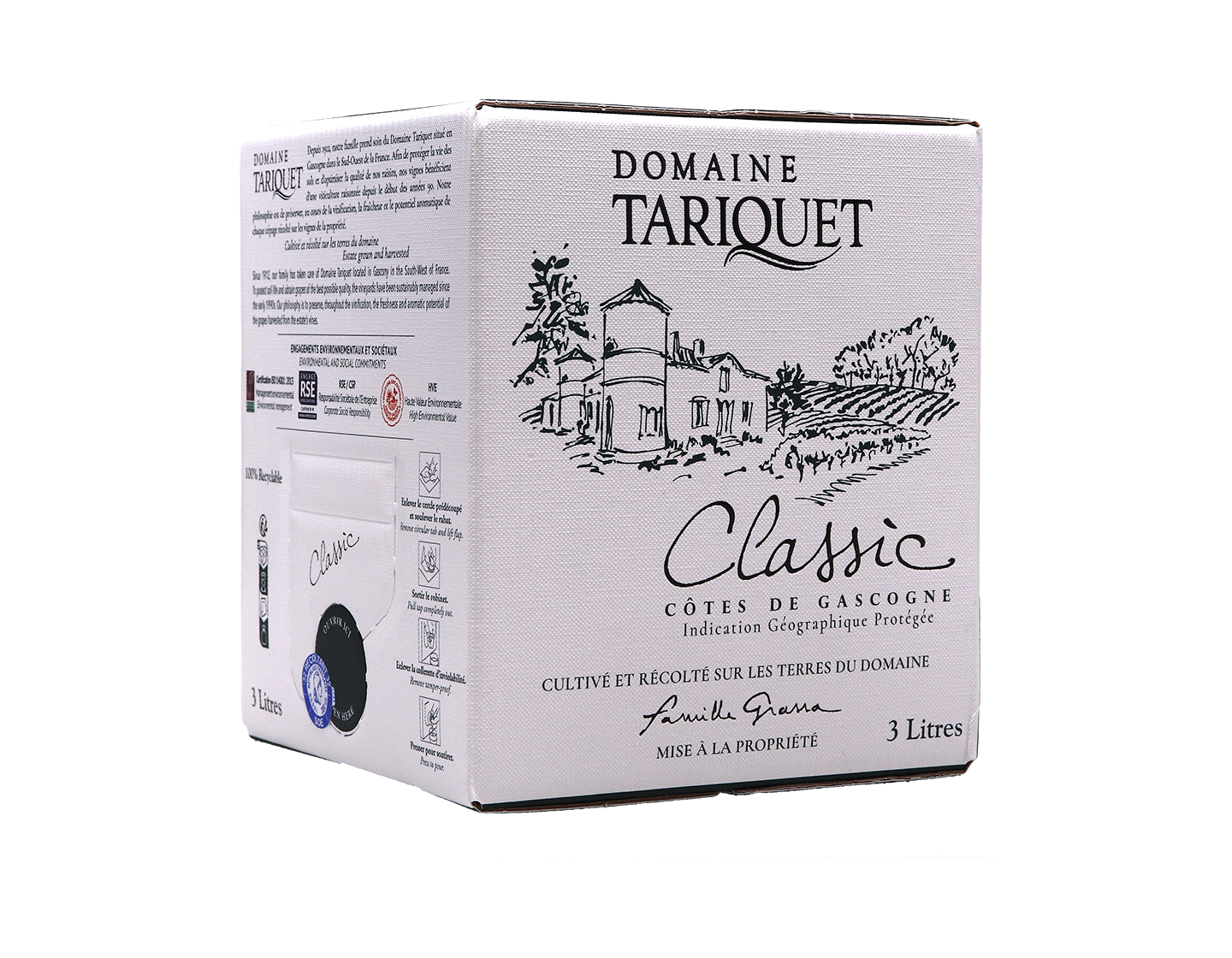 Cotes de Gascogne Tariquet Classic 2023 Bag in Box 3 Litre