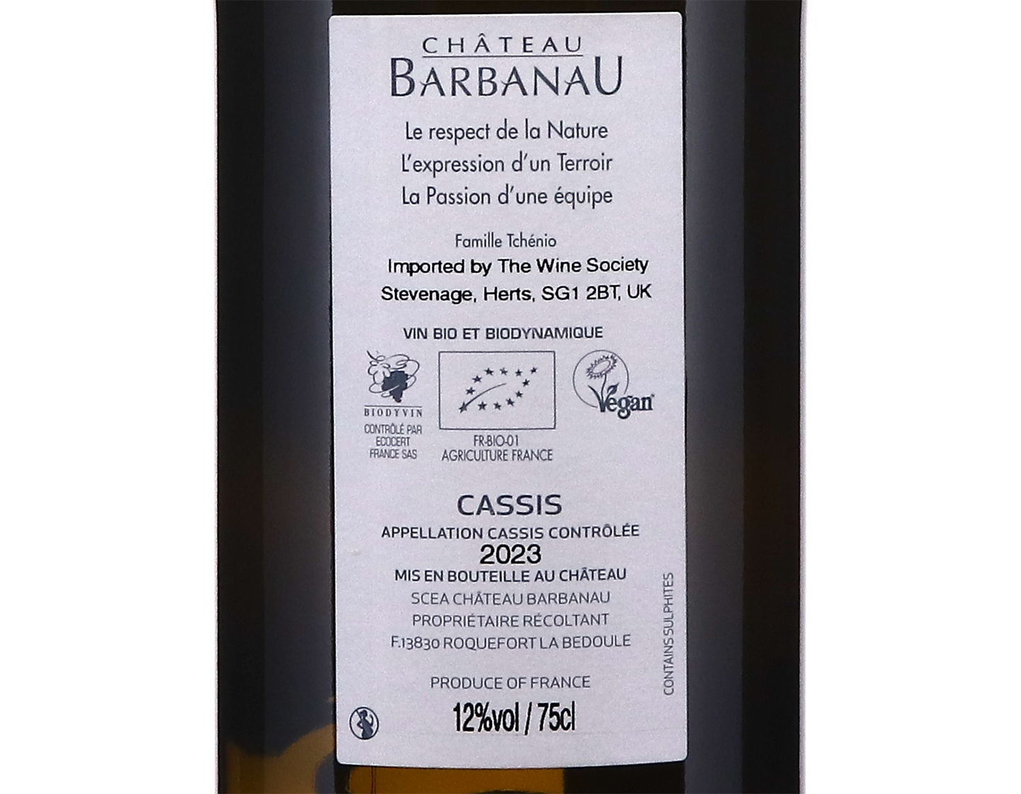 Cassis Clos Val Bruyere Chateau Barbanau 2023 ORGANIC