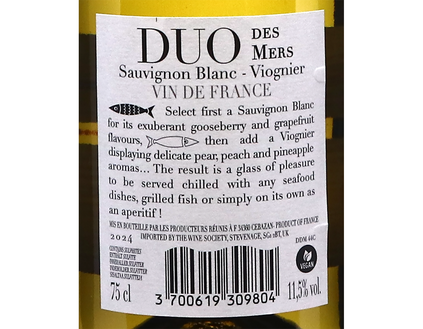 Duo Des Mers Sauvignon Viognier Vin De France 2024