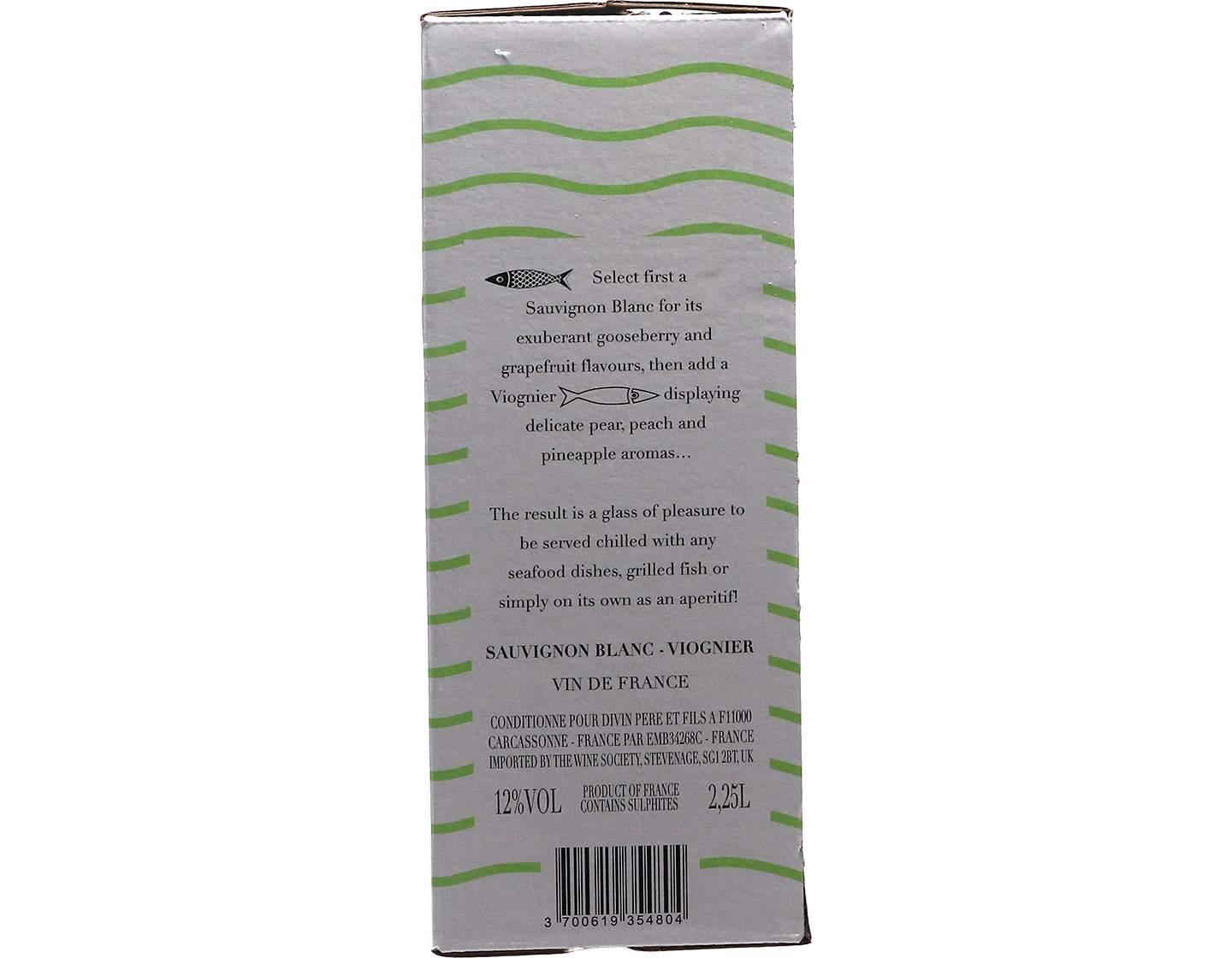 Duo Des Mers Sauvignon Viognier Vin De France 2024 Bag in Box 2.25 litre