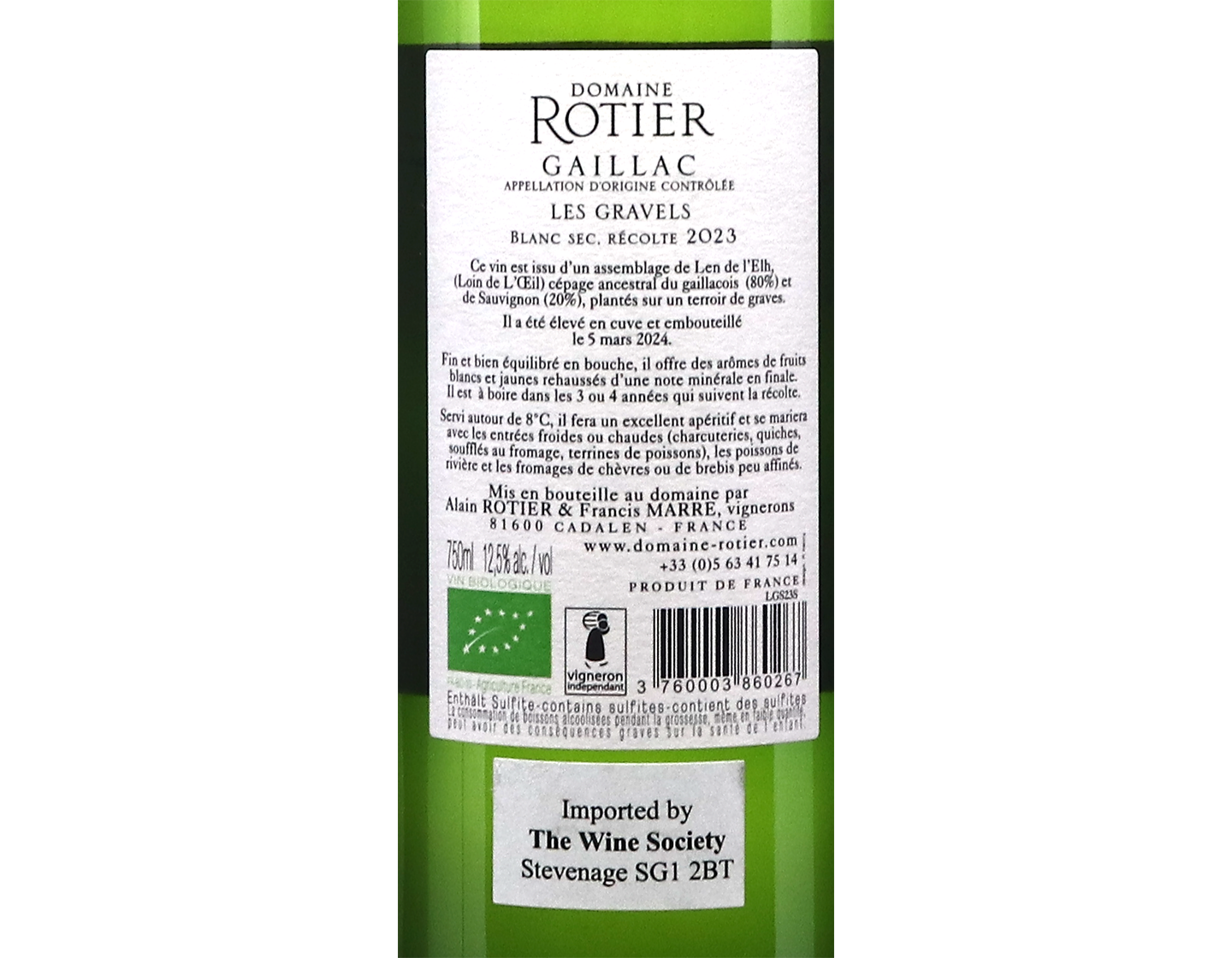 Gaillac Blanc Les Gravels 2023 Rotier