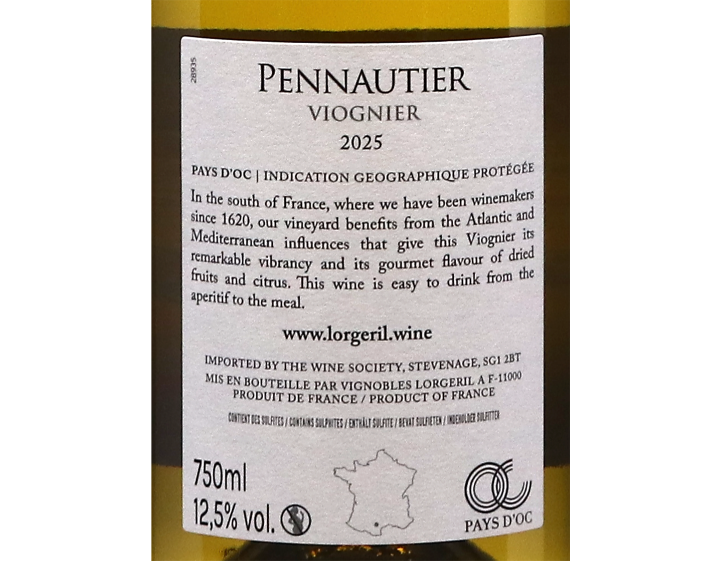 Viognier Pays d Oc Pennautier 2025