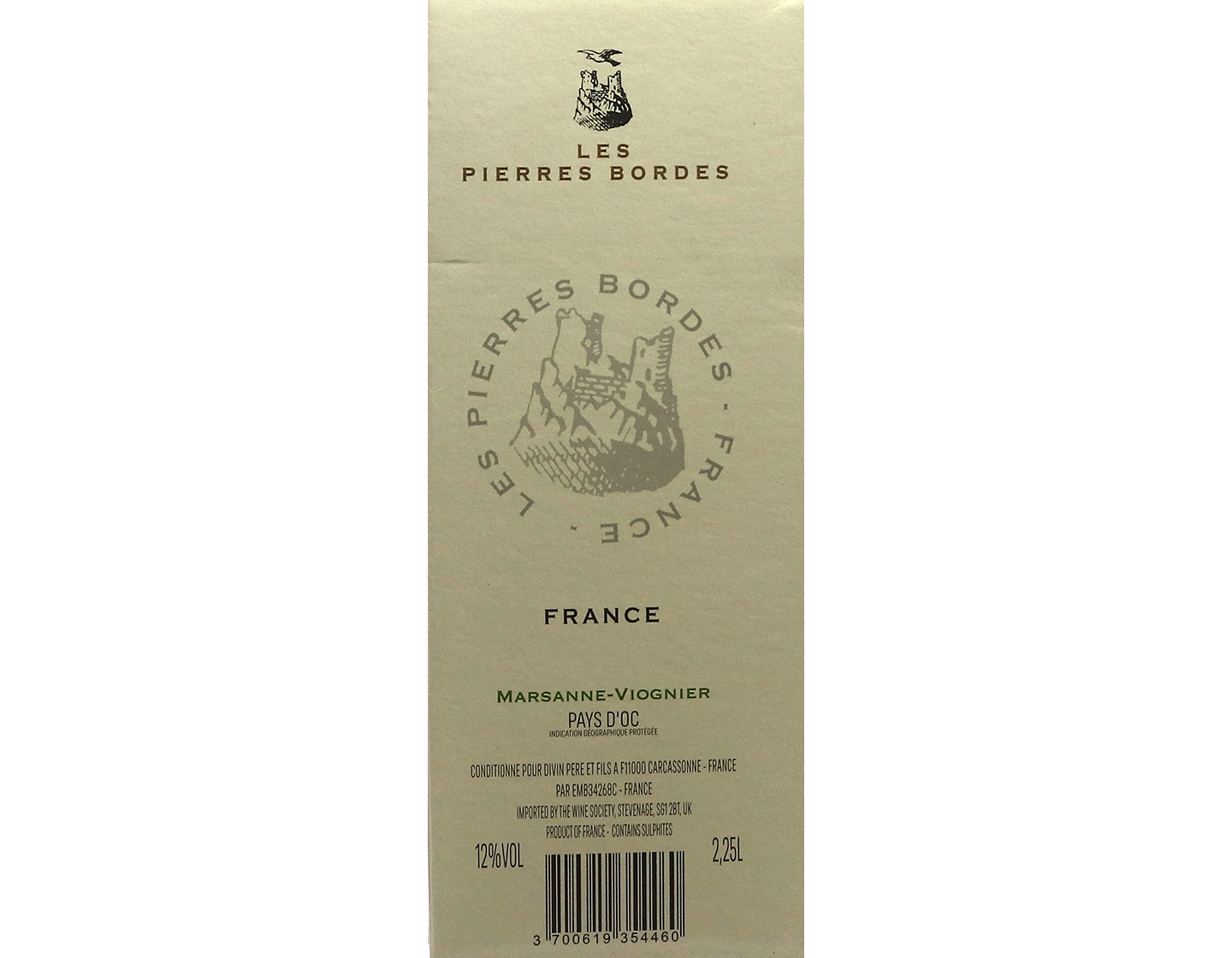 Les Pierres Bordes Marsanne Viognier 2025 Bag in Box 2.25 Litre