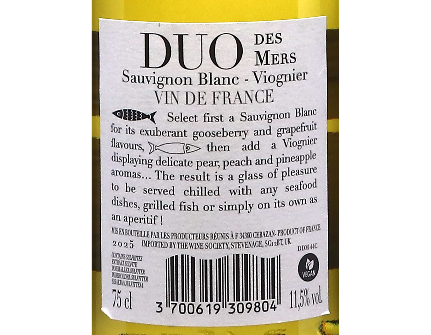 Duo Des Mers Sauvignon Viognier Vin De France 2025